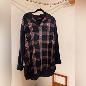 Black Velvet Button-Up Shirt